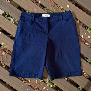 TALBOTS Navy Blue Bermuda Shorts Size 4 Petite